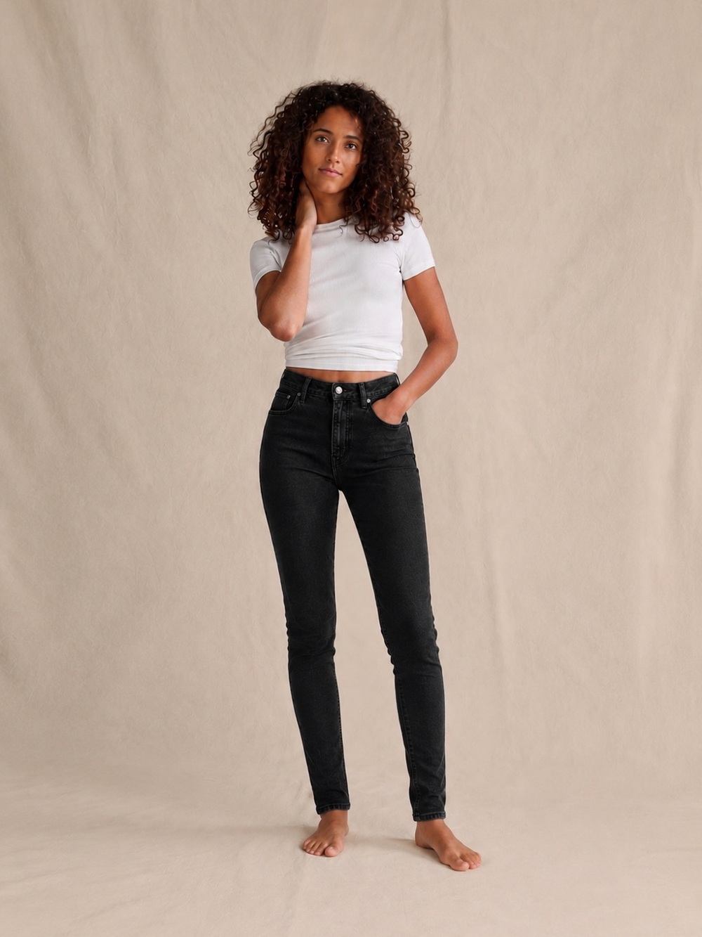 Banana Republic Black High-Rise Skinny Jeans - Women